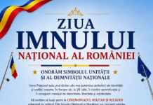 Ceremonie de Ziua Imnului Național al României, organizată miercuri în Piața Tricolorului din Bacău